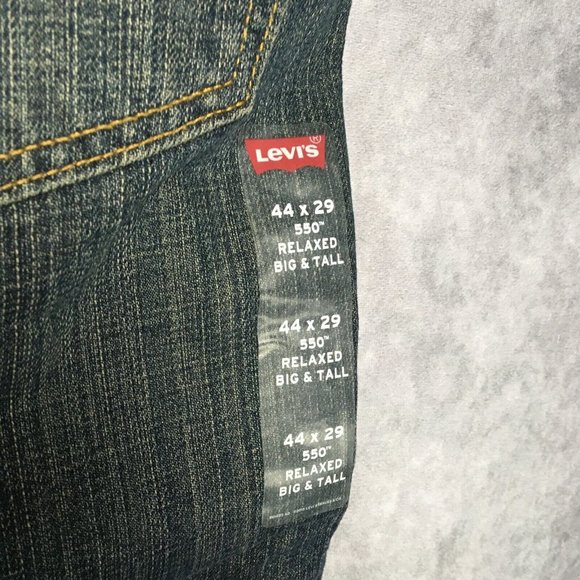 Levis Mens 550 Relaxed Fit Blue Jeans size 44x29 Tapered Leg Denim NEW w Tags - Picture 5 of 16